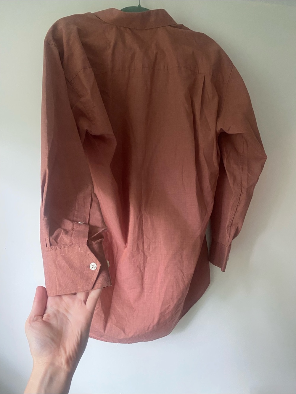 Dior Men's Rust-Red Long-Sleeve Button-Up Shirt - Picture 5 of 5